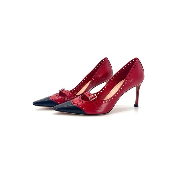 Dior Shoes - Christian Dior Spectadior Buckle Brogue Maryjane Cap Toe Pointed Toe Pumps 37.5